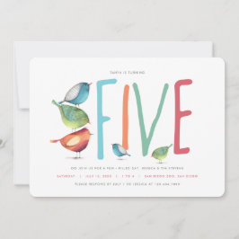 Fünf Geburtstagsparty Einladung