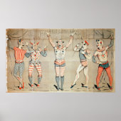 Fünf gefeierte Clowns an Sandstränden Poster (Vorne)