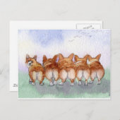 Fünf gehen zusammen.. postkarte (Vorne/Hinten)