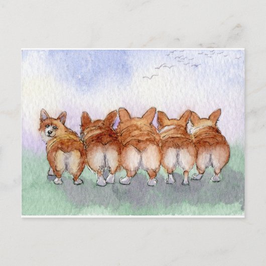 Fünf gehen zusammen.. postkarte (Vorderseite)