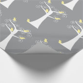 Fünf gelbe Vögel in einem Baum Geschenkpapier (Ecke)
