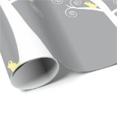 Fünf gelbe Vögel in einem Baum Geschenkpapier (Rolleneckpunkt)