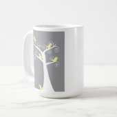 Fünf Gelbe Vögel in einer Baumhütte Tasse (Vorderseite Links)