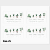 Fünf gepunktete Pflanze Rechteckiger Aufkleber (Blatt)