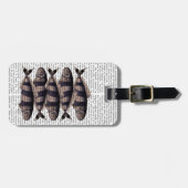 Fünf gestreifte Fische Gepäckanhänger (Vorderseite horizontal)