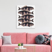 Fünf gestreifte Fische Leinwanddruck (Insitu (Wohnzimmer))