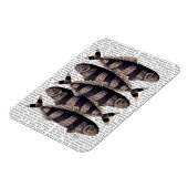 Fünf gestreifte Fische Magnet (Linke Seite)