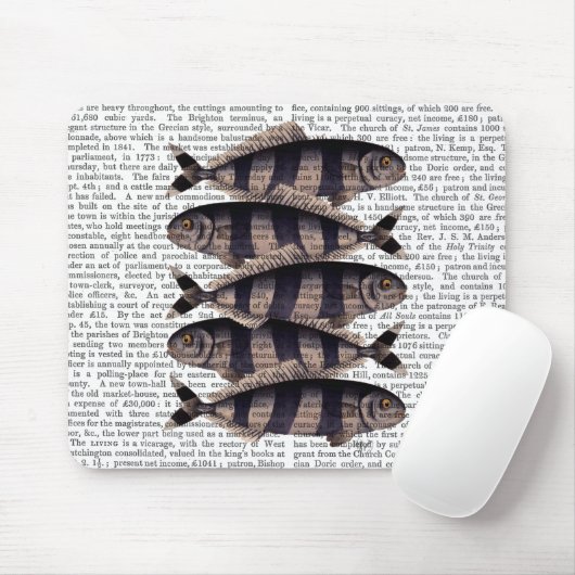 Fünf gestreifte Fische Mousepad (Mit Mouse)