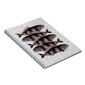 Fünf gestreifte Fische Notizblock (Rechte Seite)