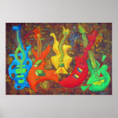 FÜNF GITAREN POSTER (Vorne)