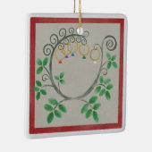 Fünf Golden Rings Square Keramikornament (Rechts)