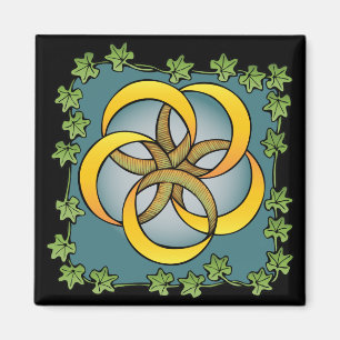 Fünf goldene Ringe Magnet