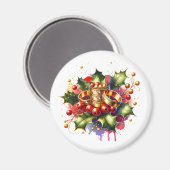 Fünf goldene Ringe | Zwölf Tage Weihnachten Magnet (Vorderseite/Rückseite)