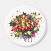 Fünf goldene Ringe | Zwölf Tage Weihnachten Magnet (Vorne)