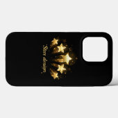 Fünf goldene Sterne auf schwarz Case-Mate iPhone Hülle (Rückseite (Horizontal))
