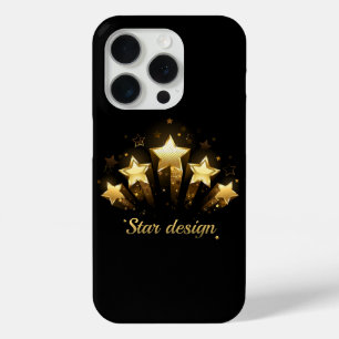 Fünf goldene Sterne auf schwarz Case-Mate iPhone Hülle