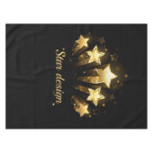 Fünf goldene Sterne auf schwarz Tischdecke (Vorderseite (Horizontal))