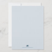 Fünf goldene Weihnachtsbälle - blaues Schreiben (Rückseite)