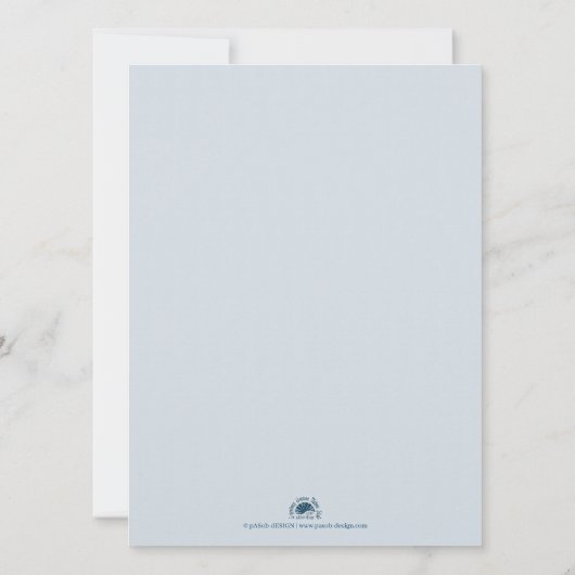 Fünf goldene Weihnachtsbälle - blaues Schreiben (Rückseite)