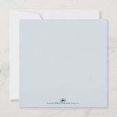 Fünf goldene Weihnachtsbälle - blaues Schreiben (Rückseite)