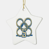 Fünf Goldringe! Keramik Ornament (Links)