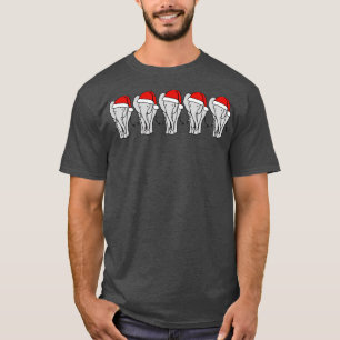 Fünf graue Elefant Weihnachtsfeiertage Weihnachtsm T-Shirt