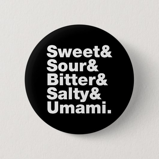 Fünf Grundgeschmacksrichtungen Button (Vorderseite)