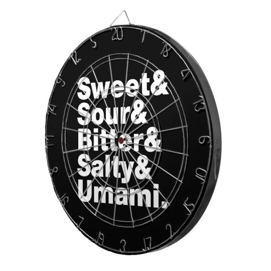 Fünf Grundgeschmacksrichtungen Dartscheibe (Vorderseite rechts)