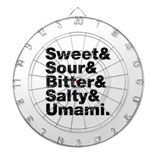 Fünf Grundgeschmacksrichtungen Dartscheibe (vorne)