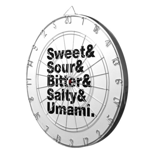 Fünf Grundgeschmacksrichtungen Dartscheibe (Vorderseite rechts)