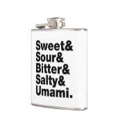 Fünf Grundgeschmacksrichtungen Flachmann (Links)