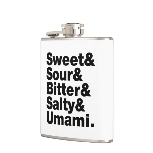 Fünf Grundgeschmacksrichtungen Flachmann (Links)