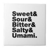 Fünf Grundgeschmacksrichtungen Fliese (Vorderseite)