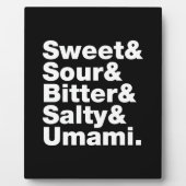 Fünf Grundgeschmacksrichtungen Fotoplatte (Vorderseite)