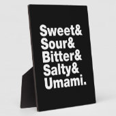 Fünf Grundgeschmacksrichtungen Fotoplatte (Seite)