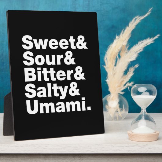 Fünf Grundgeschmacksrichtungen Fotoplatte (Seite)