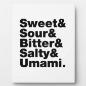 Fünf Grundgeschmacksrichtungen Fotoplatte (Vorderseite)