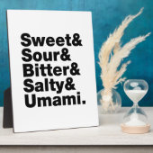 Fünf Grundgeschmacksrichtungen Fotoplatte (Seite)