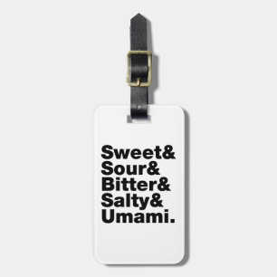 Fünf Grundgeschmacksrichtungen Gepäckanhänger