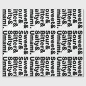 Fünf Grundgeschmacksrichtungen Geschenkpapier (Flach)