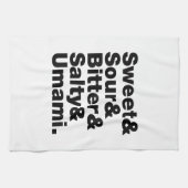 Fünf Grundgeschmacksrichtungen Handtuch (Horizontal)