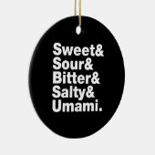 Fünf Grundgeschmacksrichtungen Keramik Ornament (Rechts)