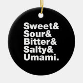 Fünf Grundgeschmacksrichtungen Keramik Ornament (Vorne)