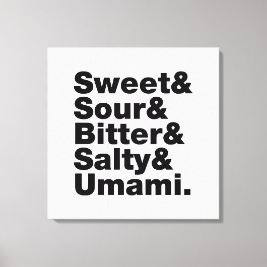 Fünf Grundgeschmacksrichtungen Leinwanddruck (Vorderseite)