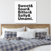 Fünf Grundgeschmacksrichtungen Leinwanddruck (Insitu (Schlafzimmer))