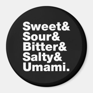 Fünf Grundgeschmacksrichtungen Magnet