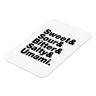 Fünf Grundgeschmacksrichtungen Magnet