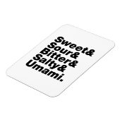 Fünf Grundgeschmacksrichtungen Magnet (Linke Seite)