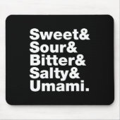 Fünf Grundgeschmacksrichtungen Mousepad (Vorne)