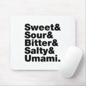 Fünf Grundgeschmacksrichtungen Mousepad (Mit Mouse)